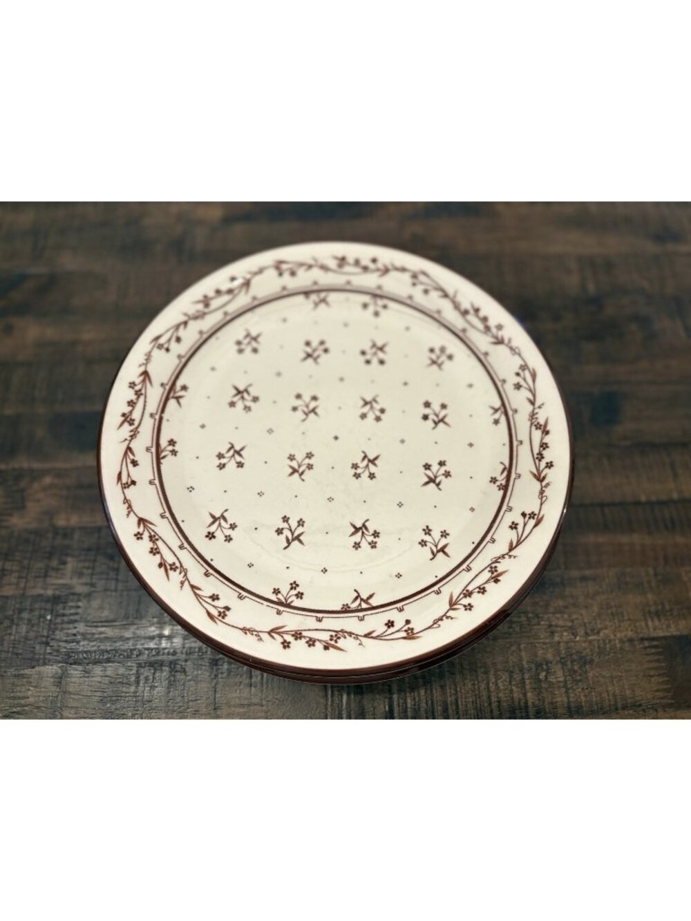 Sango Stoneware Dinner Plates Provence 261 Bouquet Brown Japan 4 Total